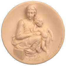 Pensive Madonna Decorative Plate, by Santini. For Sale at ...