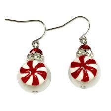Peppermint Candy Earrings - Christmas Earrings - Christmas ...