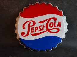 Pepsi-Cola Bootle Cap Sign Tin Litho c 1967 AP1316 – Early ...