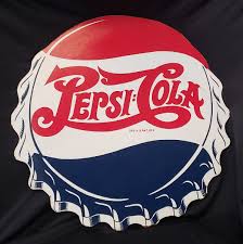Vintage Pepsi : Double Dot Bottle Cap Sign 30" x 28 ...