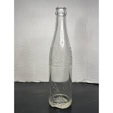 Vintage 1940s Duraglas Embossed Vertical Wave Clear Glass Pepsi Cola Bottle