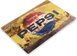 TIN SIGN Pepsi Rusty Retro Metal Décor Wall Art Soda Store ...