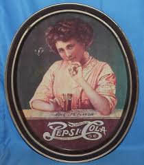 Vintage Drink Pepsi Cola Advertising Oval Serving Tray ...