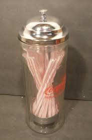 1992 Coca-Cola Straw Dispenser Canister Chrome Lid Vintage ...