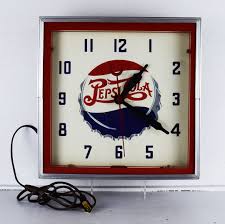 Rare Pepsi Cola Neon Square Clock Lackner Neon Products Nice ...