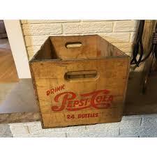 Rare Vintage 1953 Drink Pepsi Cola pop Soda Wooden Crate 24 Bottles Gaco Tufbilt