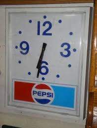 Vintage Pepsi Cola Blue Dots Soda Hanging Wall Clock Sign ...