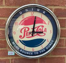 Large Pepsi Cola Wall Clock - Pepsi Cola Advertising Clock ...