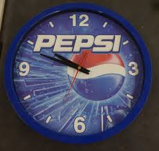 Lot - 14x14in Pepsi Wall Clock
