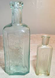 2) ANTIQUE DR. D JAYNE'S EXPECTORANT AQUA BOTTLES HINGED ...