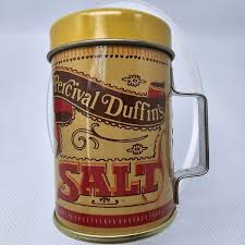 VTG Country Salt Pepper Tin Shakers Percival Duffins & Elton Kirby's in Orig Box | eBay