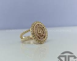 14K Solid Gold College Class Ring: Personalized School ...