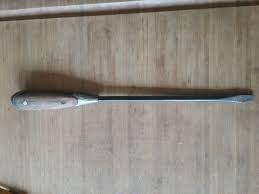 Vintage Split Wooden Handle Flat Head Screwdriver * Square ...