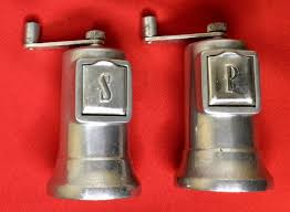 Vtg Perfex France Cast Aluminum Salt & Pepper Grinder Mill Set 4” FREE SHIPPING! | eBay