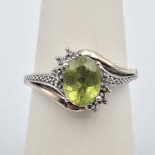 Alwand Vahan 925 Sterling Silver & 10K Gold Peridot & Diamond Ring Size 6.75 | eBay