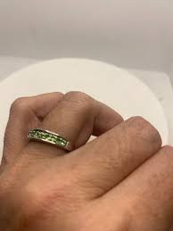 Vintage Green Chrome Diopside Band Setting 925 Sterling ...