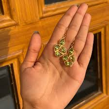 Natural Peridot Earrings, Peridot Dangle Earrings, Dangle ...