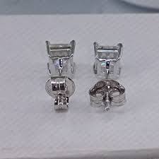 Princess Cut Lab Grown Diamond Stud Earrings: Colorless ...