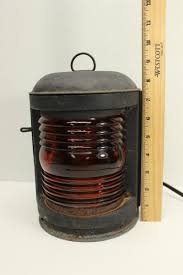 RARE Vintage RED Marine Boat River Dock Light Electric ...