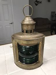 Vintage Nautical Brass Port Lantern & Star Board Oil Lamp ...