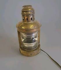 Antique Brass Perko Boat Lantern Converted To Electric ...