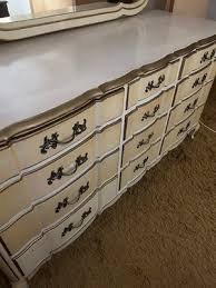 Permacraft French Provencial vintage, white and gold dresser ...