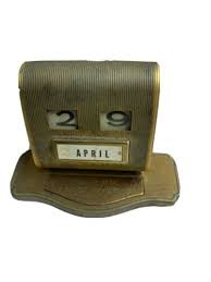 vintage brass desk calendar casket co. | eBay Australia