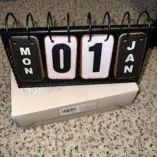 Office Desk Home Flip Calendar Black Metal Rustic Decor-Forever Calendar | eBay