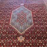 Red Persian Rug with Hexagon Central Medallion 9' x 12' – Re ...