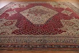 Pre-1900 Antique Oushak Turkish Area Rug Vegetable Dye Hand ...