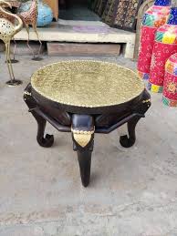 Handmade Decorative Wood and Brass Work Elephant Shape Stool, Table,footstool, Ottoman, Bench, Elephant Table,side Table, Coffee Table - Etsy