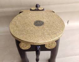 Handmade Elephant Stool/wooden & Brass Handmade Decorative Elephant Shape Stool/footstool/elephant Table/elephant Stool/wood Table/stool - Etsy