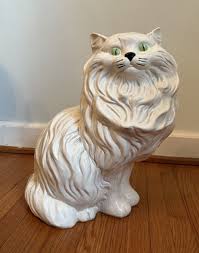 Vintage 1970's Ceramic Persian Cat Statue Large 14” Life ...