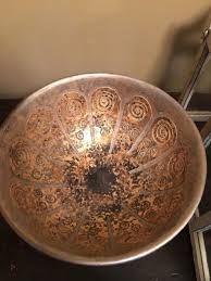 VINTAGE ART POTTERY GOLD LIONS HEAD LID & BOWL URN ON METAL STAND | eBay