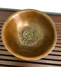 Bronze Hand Carved Bowl Statue. Home Decoration, Vintage Statue - Etsy