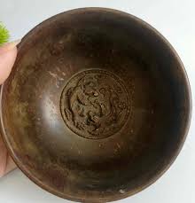 Bronze Hand Carved Dragon Bowl Statue. Home Decoration, Vintage Statue - Etsy