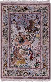 Pictorial Isfahan Authentic Persian Hand Knotted Area Rug ...
