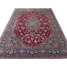 1960s Persian Kashan Area Rug 8'9″ X 12'5″ | Chairish