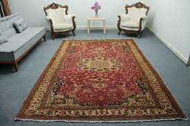 Red Oriental Rug, 6.6 X 9.8 Ft Rug, Turkish Area Rug ...