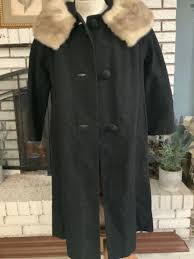 Vintage Abraham & Straus Hand Tailored Mink Collar 100%Wool Women's size XL | eBay