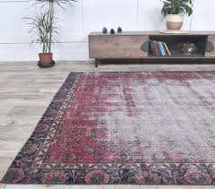 6x10 Vintage Turkish Oushak Handmade Red Wool Rug for sale ...