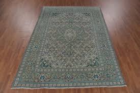 Geometric Over-Dyed Wool Traditional Handmade Living Room ...