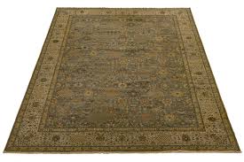 Modern Tabriz Style Oversized Wool Rug in Green With Floral ...