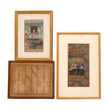 At Auction: (3pc) PERSIAN MANUSCRIPT PAGES