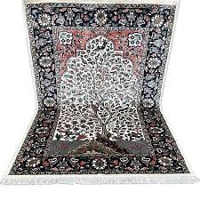 Amma Carpets Handmade Hand Knotted Art Silk Rug 4x6 feet White Silvatri | eBay