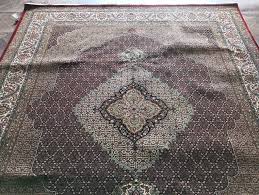8.2 x 9.9 MAHI TABRIZ QUALITY RUG Wool and Silk Burgundy #F ...