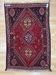 All Wool Authentic Shira z Hand Knotted Vintage Qash Qai Rug ...