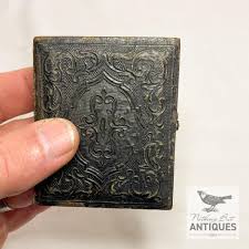 Antique Victorian Tin Type of Couple, Set in Embossed Leather Case With Gold Foil Frame, Ca. 1800s - Etsy