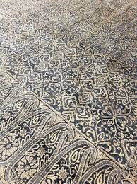 Stunning oriental rug new Hand knotted Damask 9' X 12 Blue Gold Wool Elegance | eBay