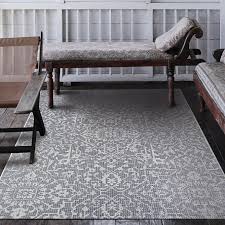 Couristan Monte Carlo 6 X 9 (ft) Grey-ivory Indoor/Outdoor Floral/Botanical Area Rug 23294716510092T at Lowes.com